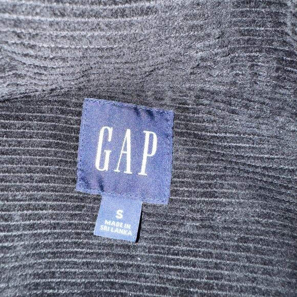 GAP Black Corduroy Shacket Men’s S / Women’s M-L Oversized Button Up - Picture 3 of 4